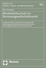 Minderheitsschutz im Personengesellschaftsrecht -  Björn Staudinger