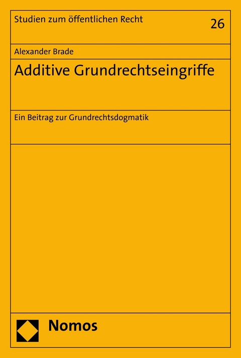 Additive Grundrechtseingriffe - Alexander Brade