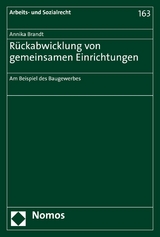 Rückabwicklung von gemeinsamen Einrichtungen -  Annika Brandt