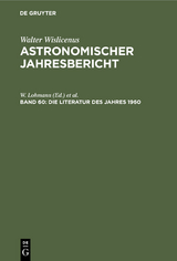 Die Literatur des Jahres 1960 - 