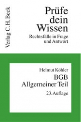 BGB Allgemeiner Teil - Köhler, Helmut