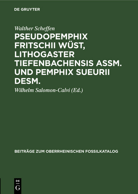 Pseudopemphix Fritschii Wüst, Lithogaster tiefenbachensis Assm. und Pemphix Sueurii Desm. - Walther Scheffen