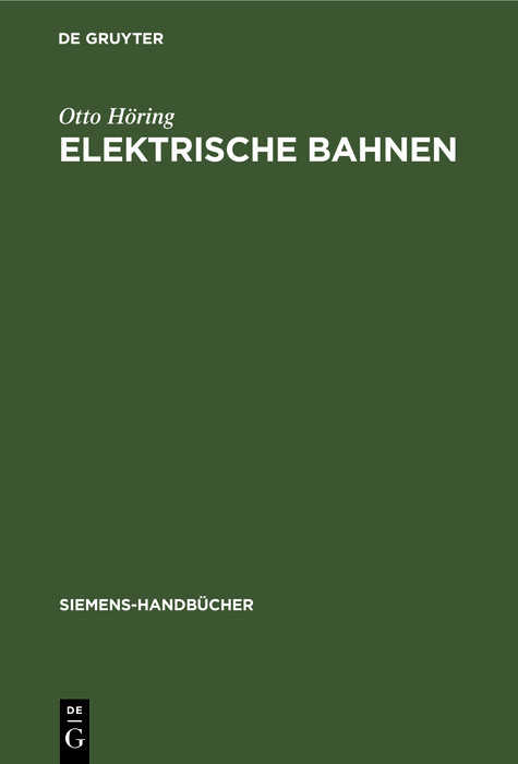 Elektrische Bahnen - Otto Höring