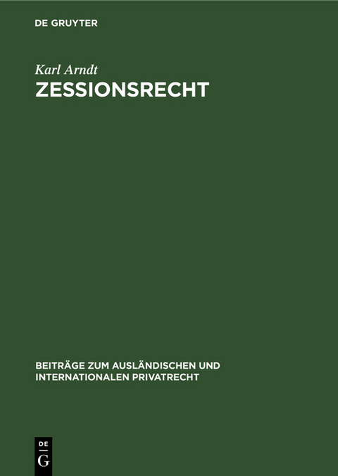 Zessionsrecht - Karl Arndt