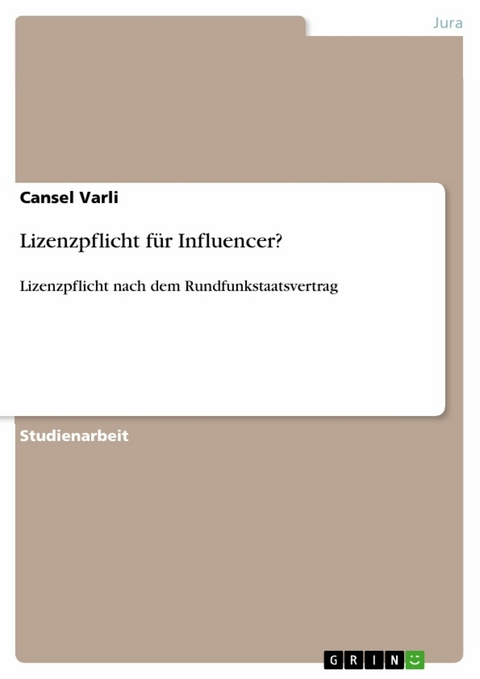 Lizenzpflicht für Influencer? - Cansel Varli