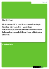 Elektromobilität und Batterietechnologie. Werden die von den Herstellern veröffentlichten Werte von Reichweite und Lebensdauer durch Lithium-Ionen-Batterien erreicht? - Marvin Penz