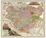 Historische Karte: Holstein mit den Herzogtümern Stormarn, Dithmarschen, Wagrien und Holstein im Jahr 1712 - Johann B Homann