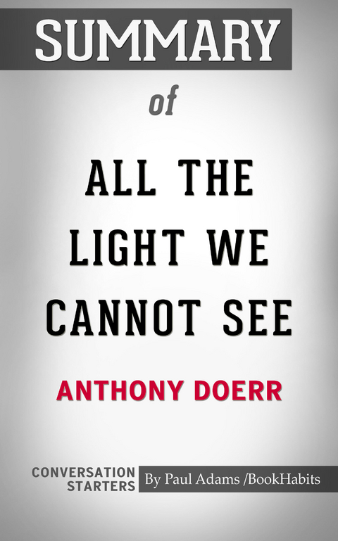 All the Light we cannot see. Anthony Doerr. @Mary: Series: all the Light we cannot see. Can't see.