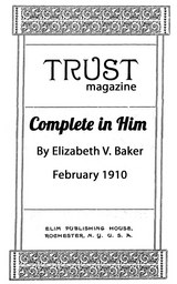 Complete in Him - Elizabeth V. Baker