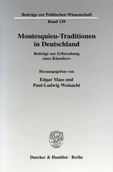 Montesquieu-Traditionen in Deutschland. - 