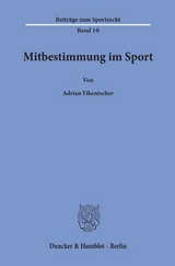 Mitbestimmung im Sport. - Adrian Fikentscher