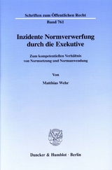 Inzidente Normverwerfung durch die Exekutive. - Matthias Wehr