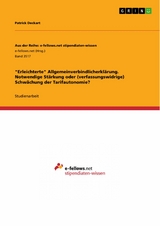 'Erleichterte' Allgemeinverbindlicherklärung. Notwendige Stärkung oder (verfassungswidrige)  Schwächung der Tarifautonomie? -  Patrick Deckart