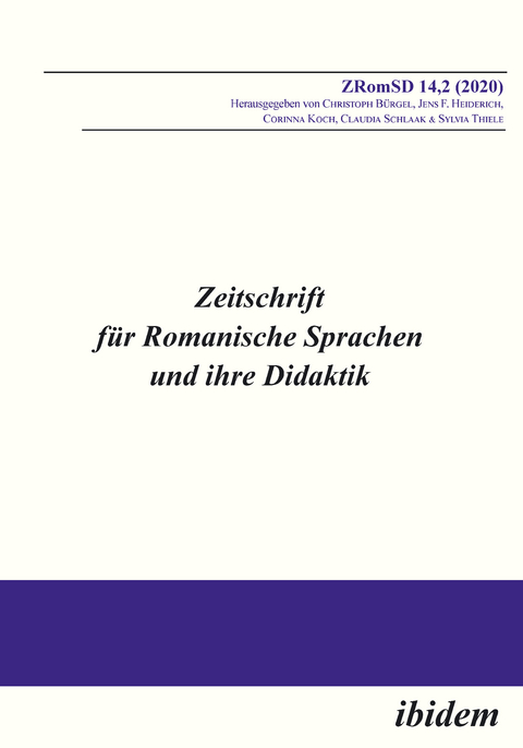 Zeitschrift für Romanische Sprachen und ihre Didaktik (ZRomSD) - 