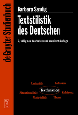 Textstilistik des Deutschen - Barbara Sandig