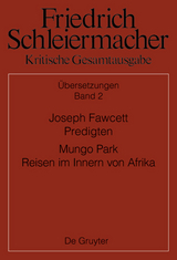 Joseph Fawcett, Predigten Mungo Park, Reisen im Innern von Afrika - 