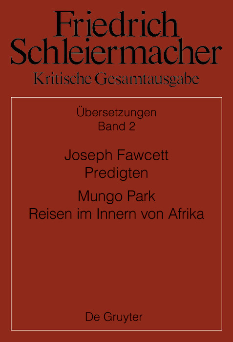 Joseph Fawcett, Predigten Mungo Park, Reisen im Innern von Afrika - 