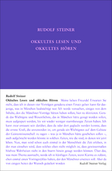 Okkultes Lesen und okkultes Hören - Rudolf Steiner