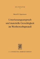 Unterlassungsanspruch und materielle Gerechtigkeit im Wettbewerbsprozeß - Bernd H. Oppermann