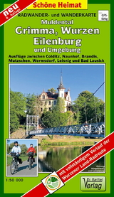 Radwander- und Wanderkarte Muldental, Grimma, Wurzen, Eilenburg und Umgebung