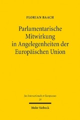 Parlamentarische Mitwirkung in Angelegenheiten der Europäischen Union - Florian Baach