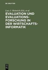 Evaluation und Evaluationsforschung in der Wirtschaftsinformatik - 