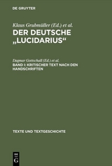 Der deutsche "Lucidarius" / Kritischer Text nach den Handschriften - 