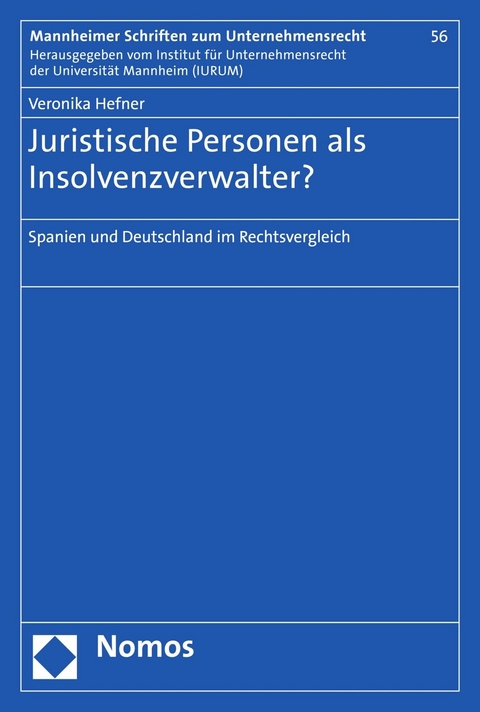 Juristische Personen als Insolvenzverwalter? - Veronika Hefner