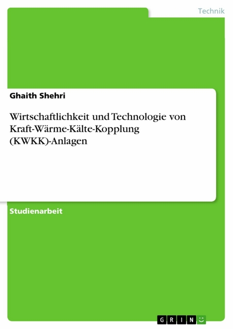 Wirtschaftlichkeit und Technologie von Kraft-Wärme-Kälte-Kopplung (KWKK)-Anlagen - Ghaith Shehri