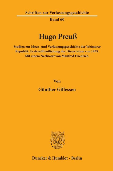 Hugo Preuß. -  Günther Gillessen