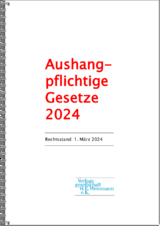 Aushangpflichtige Gesetze 2024