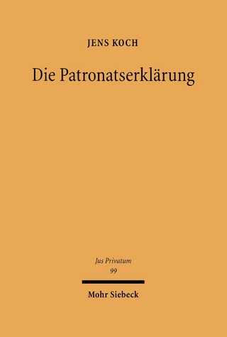 Die Patronatserklärung - Jens Koch