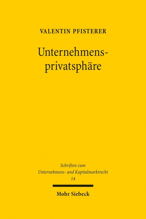 Unternehmensprivatsphäre -  Valentin Pfisterer