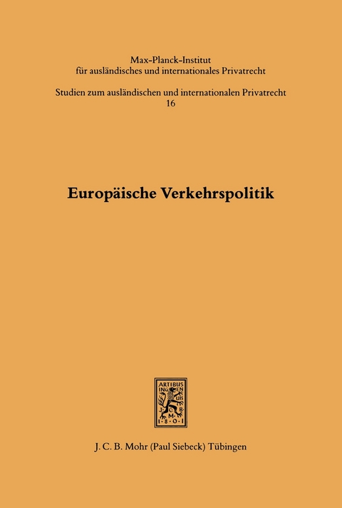 Europäische Verkehrspolitik - 