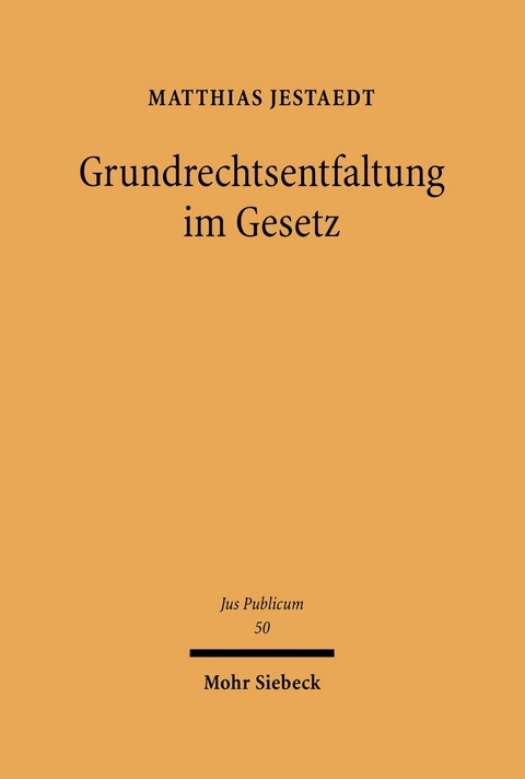 Grundrechtsentfaltung im Gesetz -  Matthias Jestaedt