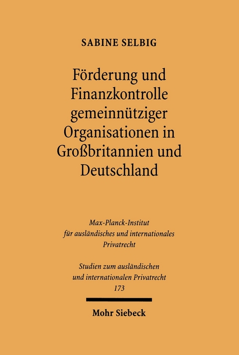 Förderung und Finanzkontrolle gemeinnütziger Organisationen in Großbritannien und Deutschland -  Sabine Selbig