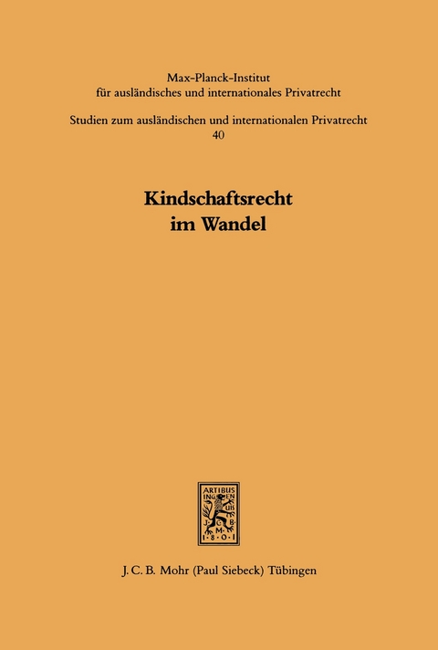 Kindschaftsrecht im Wandel - 