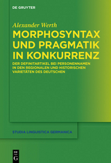 Morphosyntax und Pragmatik in Konkurrenz -  Alexander Werth