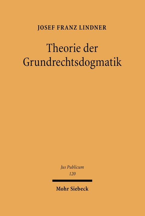 Theorie der Grundrechtsdogmatik -  Josef Franz Lindner