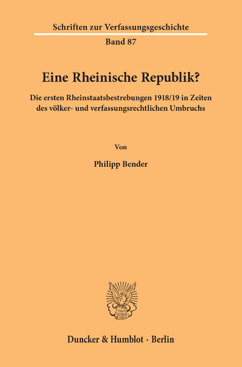 Eine Rheinische Republik? -  Philipp Bender