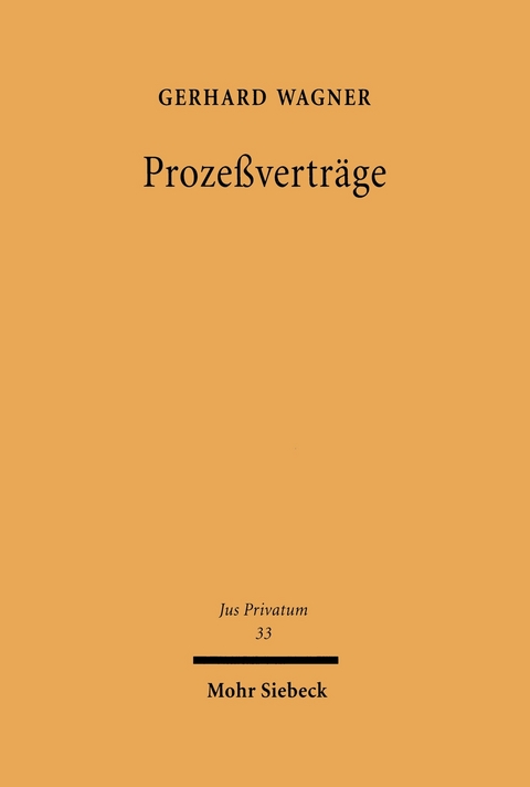 Prozeßverträge -  Gerhard Wagner