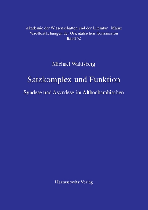 Satzkomplex und Funktion -  Michael Waltisberg