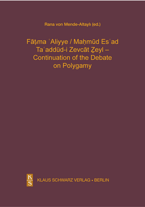 Ta'addüd-i Zevcat Zeyl - Continuation of the Debate on Polygamy. - Fatima Aliyye, Mahmud Esad