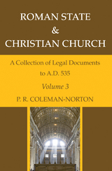 Roman State & Christian Church Volume 3 -  P. R. Coleman-Norton