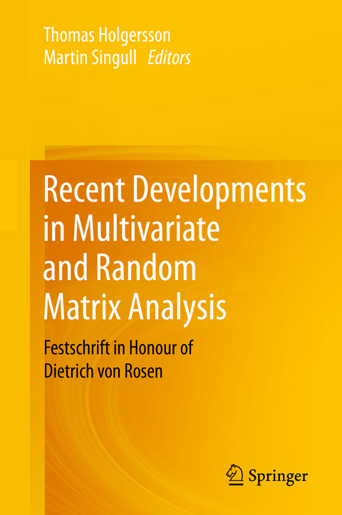 Recent Developments in Multivariate and Random Matrix Analysis - 