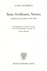 Staat, Großraum, Nomos. - Carl Schmitt