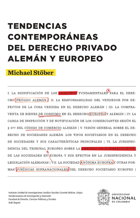 Tendencias contemporáneas del derecho privado alemán y europeo - Michael Stöber