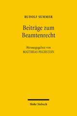 Beiträge zum Beamtenrecht - Rudolf Summer