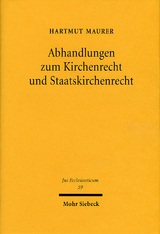 Abhandlungen zum Kirchenrecht und Staatskirchenrecht - Hartmut Maurer