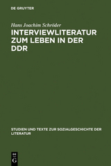 Interviewliteratur zum Leben in der DDR - Hans Joachim Schröder